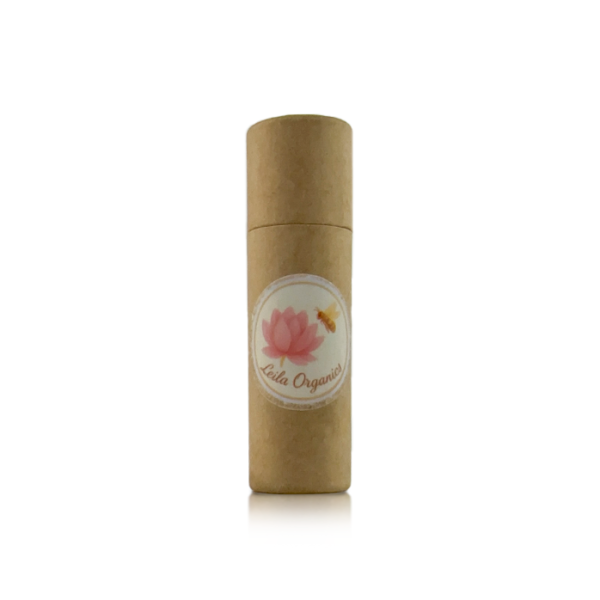 Natural beeswax lip balm in eco friendly recyclable tube